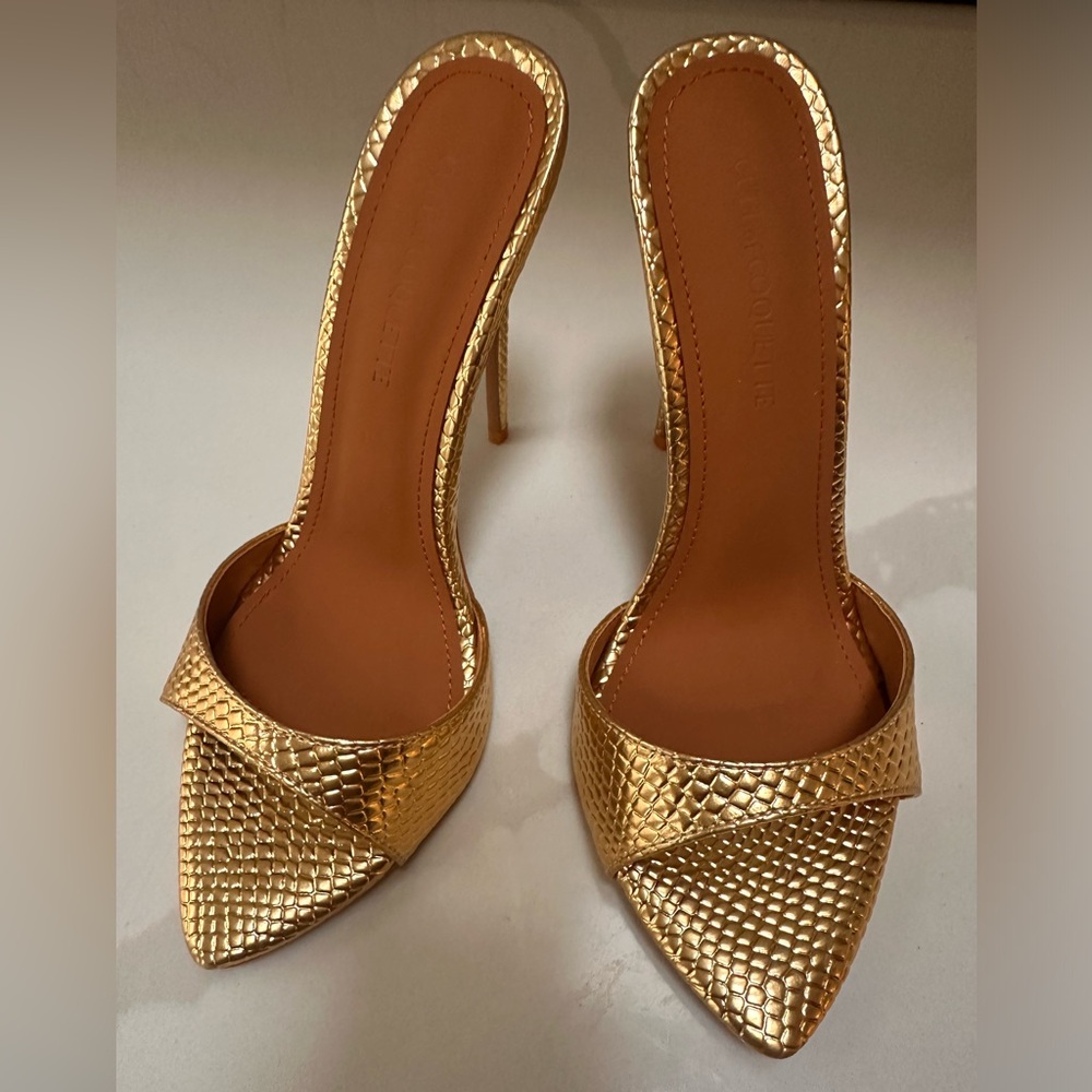 Gold Cult of Coquette Gia Mules